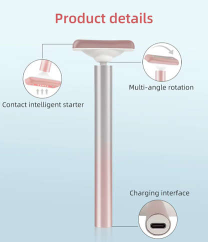 Pure Vitality LED Light Therapy Wand | Red & Blue Light Skin Therapy Device