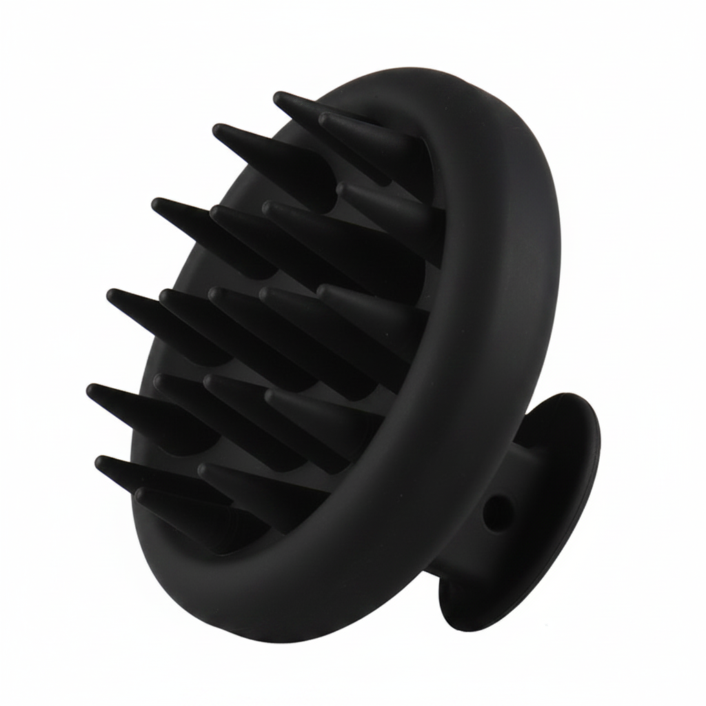 Black Silicone Scalp Massager