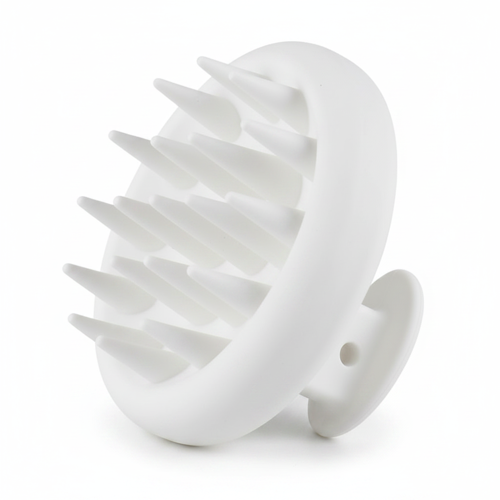 White Silicone Scalp Massager